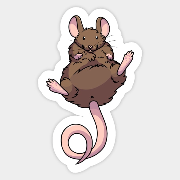 Chubby Mouse/Rat- Brown Sticker by Catbreon